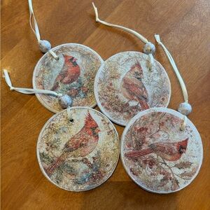 Cardinal Bird Christmas Ornaments